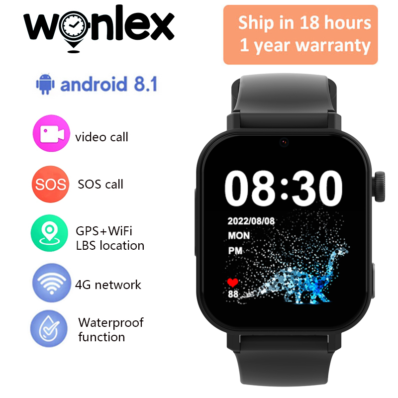 Fall Detection Watch - Wonlex KT36 4G montre intelligente enfants